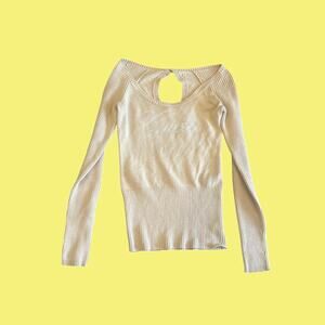 Guess cream long sleeve top